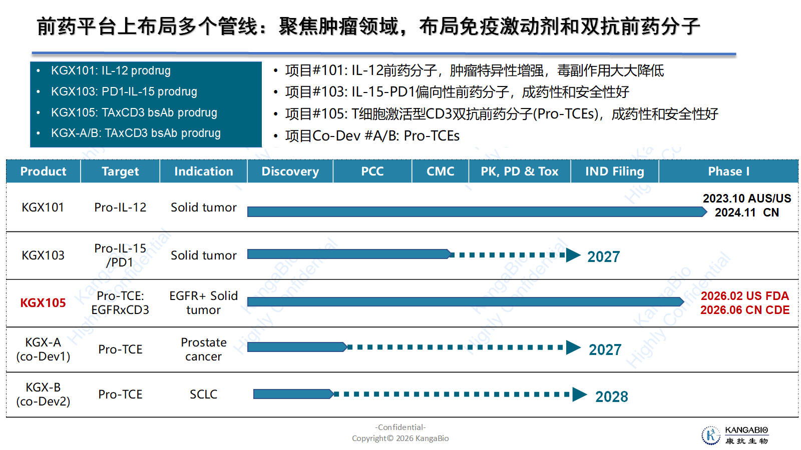 研发管线总览